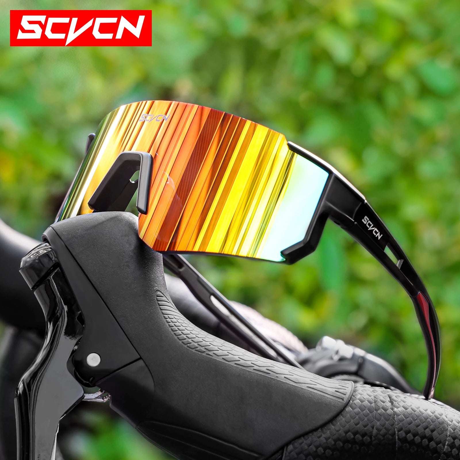 SCVCN UV400 Cycling Glasses for Men MTB Sunglasses Mountain Bike Bicycle Eyewear Women Sports Goggles Road Speed Skating
