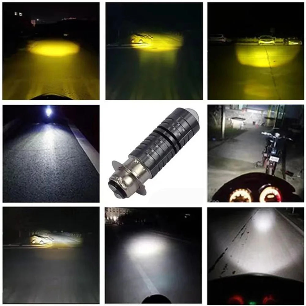 p15d led H4 LED motorcycle Headlight High low light BA20D H6 led motorcycle Headlamp Fog lamp Spotlight 12v white yellow Scooter
