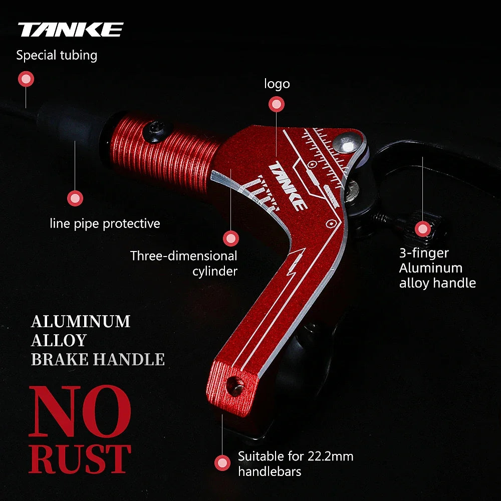 TANKE MTB Bike Hydraulic Disc Brake Set 160mm Rotors Oil Calliper Plate Front Rear Mountain Bicycle