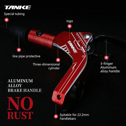 TANKE MTB Bike Hydraulic Disc Brake Set 160mm Rotors Oil Calliper Plate Front Rear Mountain Bicycle