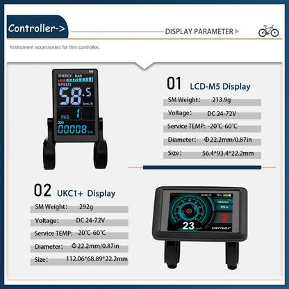 3 mode Controller Sinewave 45A 36/48/52V Ebike Controller With JN Display For 1000W-3000W Electric Bicycle Conversion Kit