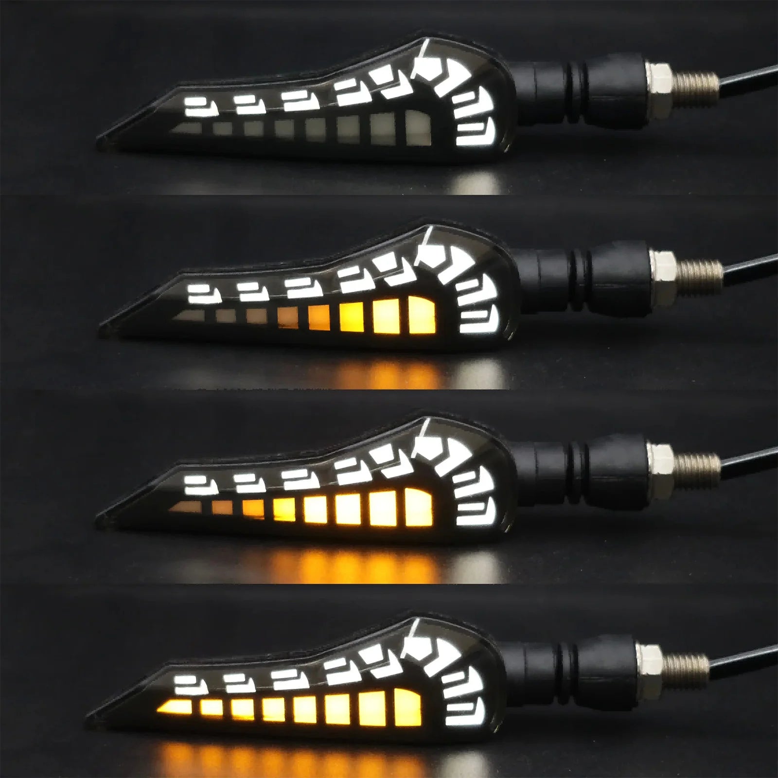 2Pcs Universal Motorcycle LED Turn Signal Light ABS Flowing Indicator Lamp Running Blinker Brake Light For Yamaha Honda Suzuki