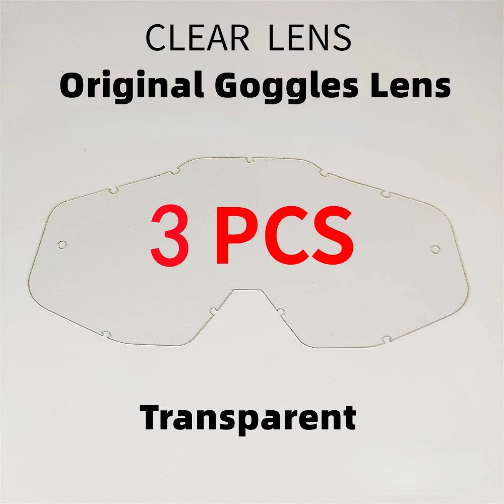 NAFEIB Motocross Glasses Motorcycle Sunglasses Man Windproof Protection Skiing Cycling Racing Off-Road Goggles Tear-off Film 3PCS-CLEAR-LENS