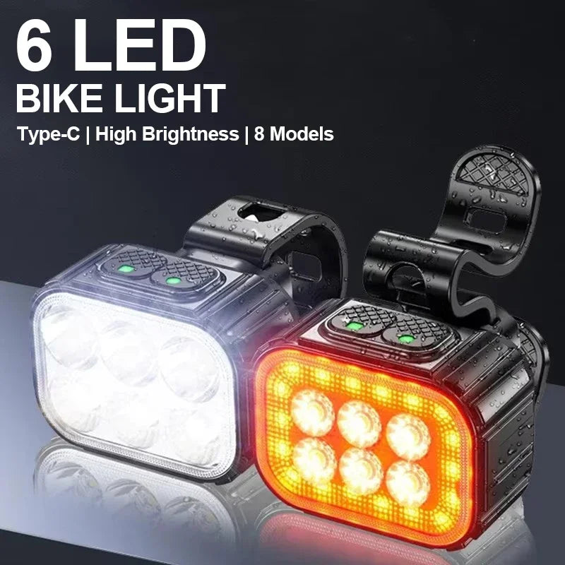 BUCKLOS Bike Light Set Front and Rear Lights Led Bicycle Lamp USB Rechargeable Cycling Flashlight for Road MTB Bicycle Lantern