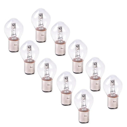 1/3/10pcs BA20D High Brightness LED Bulbs 12V 35/35W Halogen Headlight Singal Lamp Bulb Amber For Motorcycle ATV Moped Scooter