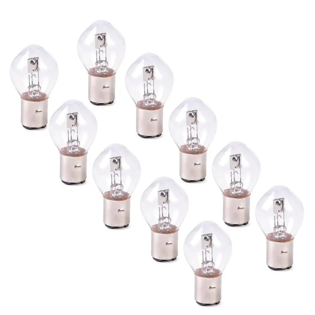 1/3/10pcs BA20D High Brightness LED Bulbs 12V 35/35W Halogen Headlight Singal Lamp Bulb Amber For Motorcycle ATV Moped Scooter 10PCS
