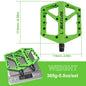 BUCKLOS Bicycle Pedal Nylon Mountain Bike Pedal Widen Road Bicycle Pedals Non-slip MTB Pedals for AM BMX Folding Bike Green