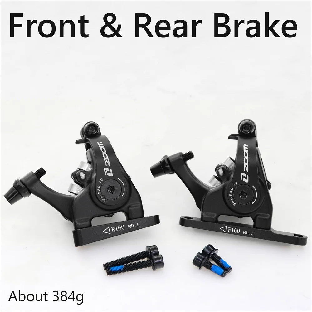 ZOOM HB700 Road Disc Brake Gravel Bike Mechanical disc Flat Mount Caliper Double Piston Bilateral Drive MD-C550 140 160mm Front Rear Brake