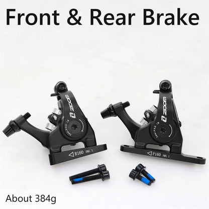 ZOOM HB700 Road Disc Brake Gravel Bike Mechanical disc Flat Mount Caliper Double Piston Bilateral Drive MD-C550 140 160mm Front Rear Brake