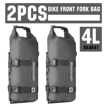 Rhinowalk Bike Front Fork Bag Waterproof 4L/7L Quick Release Cycling Fork Rack Bikepacking Luggage Bag With Mounting Base