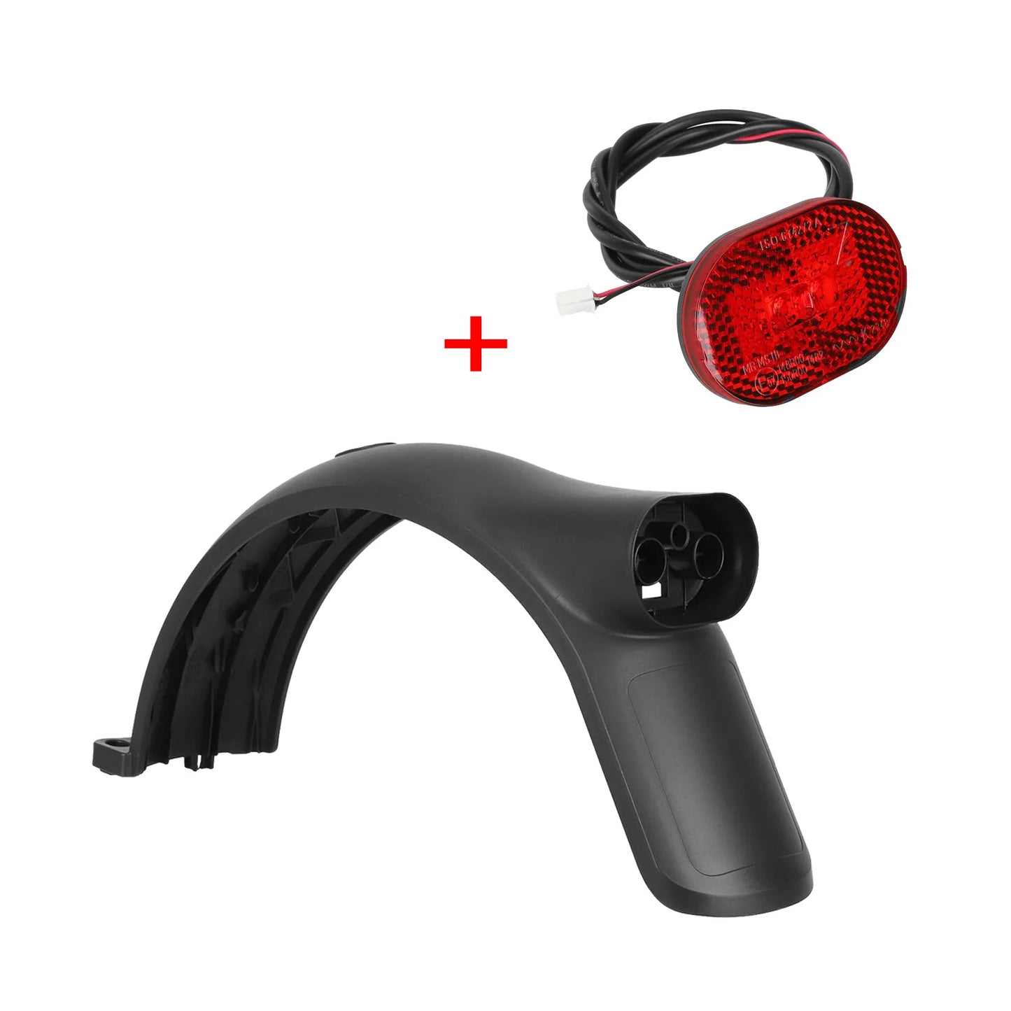 Original Rear Front Fender Brake Taillights for Xiaomi Elite Electric Scooter Waterproof Mudguard Assembly Replacement Parts Fender Taillight