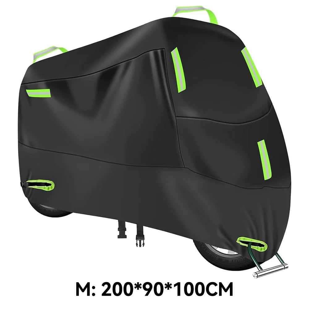 Motorcycle Cover Waterproof Outdoor Indoor Scooter Wear-resistant Fabric 210T Motorbike Cover All Season Dustproof UV Protective