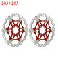 BUCKLOS Bicycle Disc Brake 160/180/203 Bike Floating Rotors Stainless Steel Mountain Bike Brake 2PC 203-203mm Red