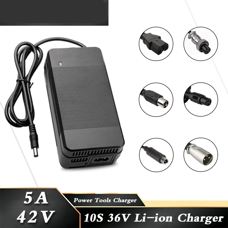 42V 5A Li-ion Battery Charger 10S 36V Lithium Battery pack Fast Charging Electric Product Charger With Cooling Fan High quality