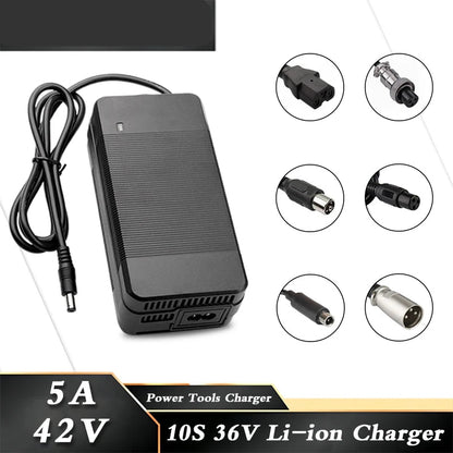 42V 5A Li-ion Battery Charger 10S 36V Lithium Battery pack Fast Charging Electric Product Charger With Cooling Fan High quality