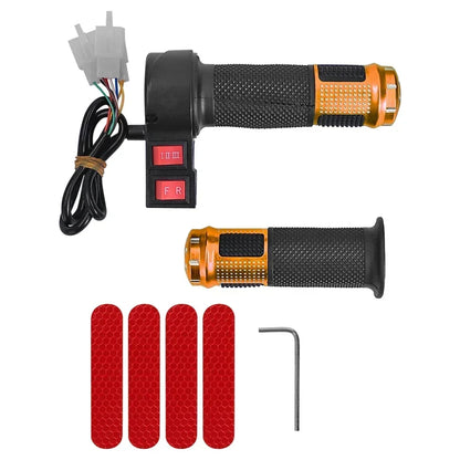 24V 36V 48V 60V 72V Electric Bicycle Finger Throttle Twist Throttle Thumb Throttle with Handle Grips Part for Tricycle/E-scooter