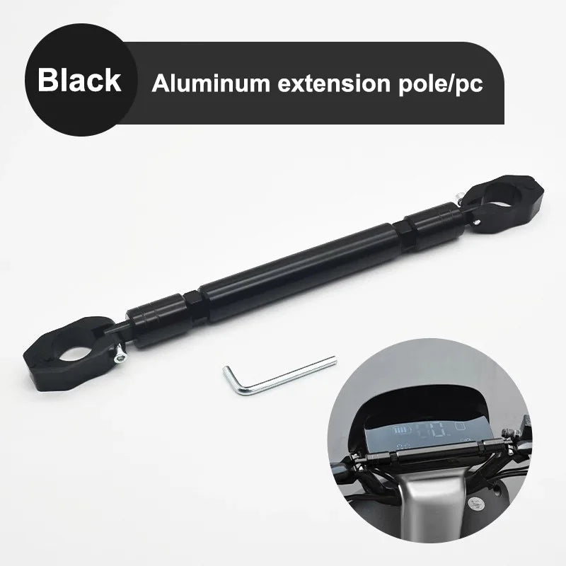 SEAMETAL Motorcycle Thick Balance Bar Universal 22mm Aluminum Crossbar Strengthen Handlebar Extended Motorbike Reinforce Lever Black Bold Version CHINA