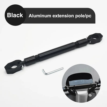 SEAMETAL Motorcycle Thick Balance Bar Universal 22mm Aluminum Crossbar Strengthen Handlebar Extended Motorbike Reinforce Lever Black Bold Version CHINA
