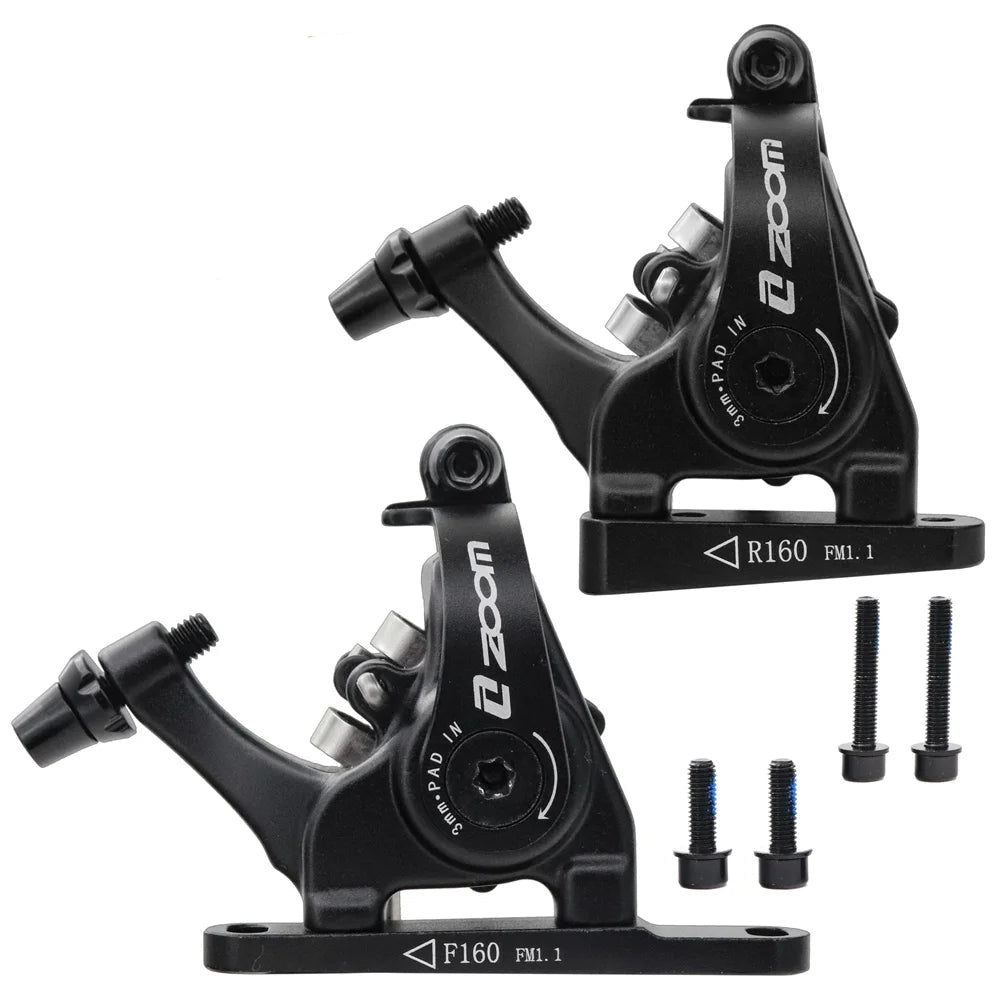 ZOOM HB700 Road Disc Brake Gravel Bike Mechanical disc Flat Mount Caliper Double Piston Bilateral Drive MD-C550 140 160mm