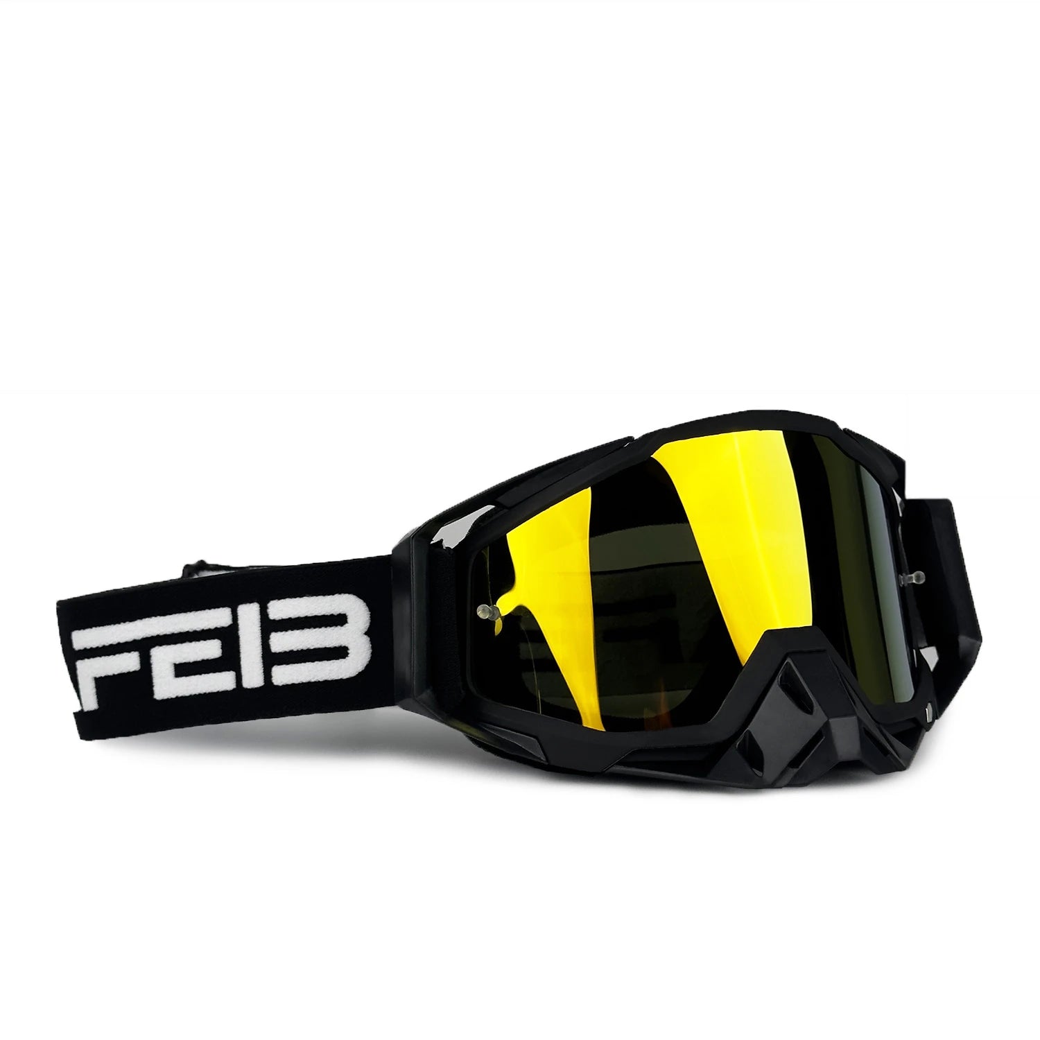 NAFEIB Motocross Glasses Motorcycle Sunglasses Man Windproof Protection Skiing Cycling Racing Off-Road Goggles Tear-off Film BK-RED
