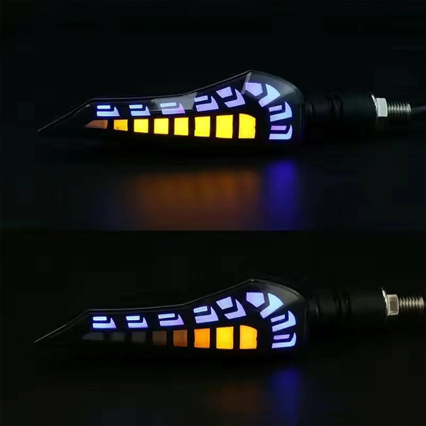 2Pcs Universal Motorcycle LED Turn Signal Light ABS Flowing Indicator Lamp Running Blinker Brake Light For Yamaha Honda Suzuki