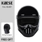 Full Face Helmet Vintage Red Sleek Design Lightweight Construction DOT ECE Certified Ideal Bright Black CHINA