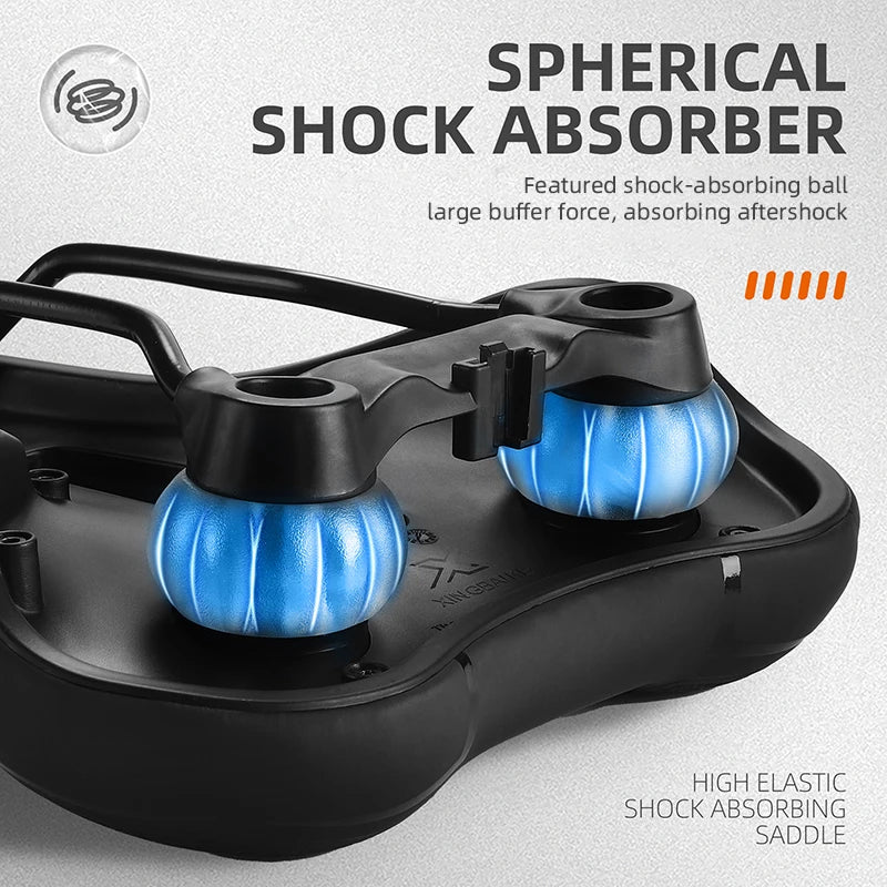WEST BIKING Thicken Bicycle Saddle Comfortable Shockproof Cycling Seat Hollow Non-slip Soft Cushion Travel MTB Road Bike Saddle