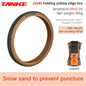 TANKE MTB Bicycle JILUER Foldable Gravel Tire Black/Yellow 60TPI Road BICYCLE Tire 26×2.25/27.5×2.1/2.2/29×2.2/700×25C/20×1.35 J1645 26x2.25 Yellow Foldable China