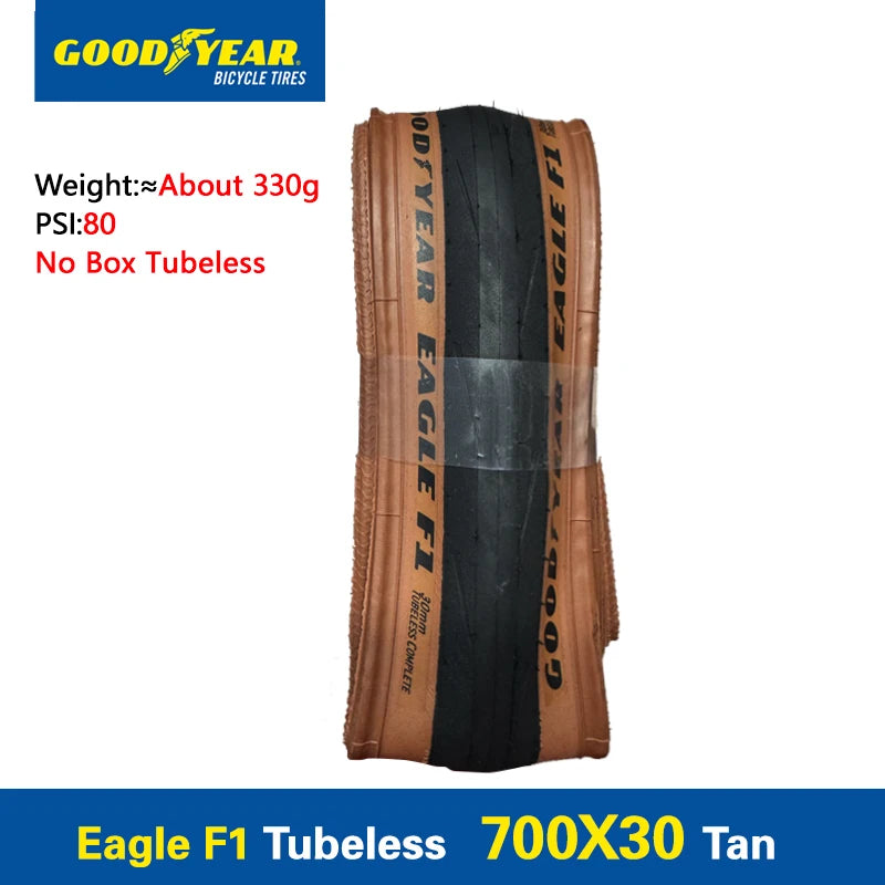 Goodyear Bicycle Tires Eagle F1 Supersport 700x28C Tubeless/Tube Road Bike Tire 700x30/32C Foldable Gravel Cycling Tire Parts F1-700x30C-Tan-TLR Foldable China