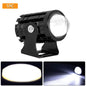 Universal Motorcycle LED Headlight Projector Lens Dual Color ATV Scooter Driving Lamp Fog Light Auxiliary Spotlight Lamp 1PC White No Switch