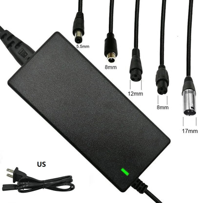 Brand New Power Adapter AC 100-240V Black DC 42V 2A Electric Scooter Accessories US/ EU/ UK Plug For 24-36v Lithium Battery