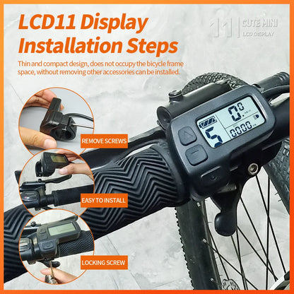 KT Display KT-LCD11 Mini Display 24V 36V 48V for KT Controller Ebike Panel Julet Waterproof/SM Plug