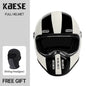 Full Face Helmet Vintage Red Sleek Design Lightweight Construction DOT ECE Certified Ideal White Black CHINA