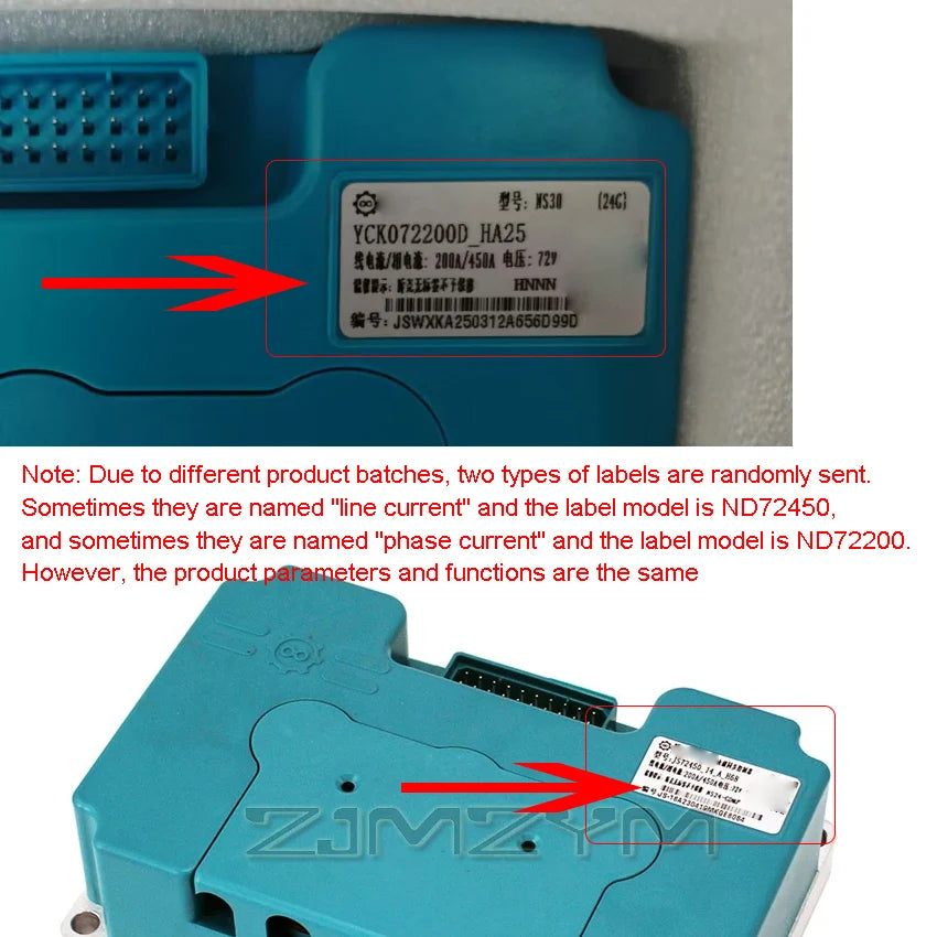 ND72450 Controller With Bluetooth E-Motorcycle Controller 450A BLDC Programmable with Bluetooth/USB Cable 48V-72V