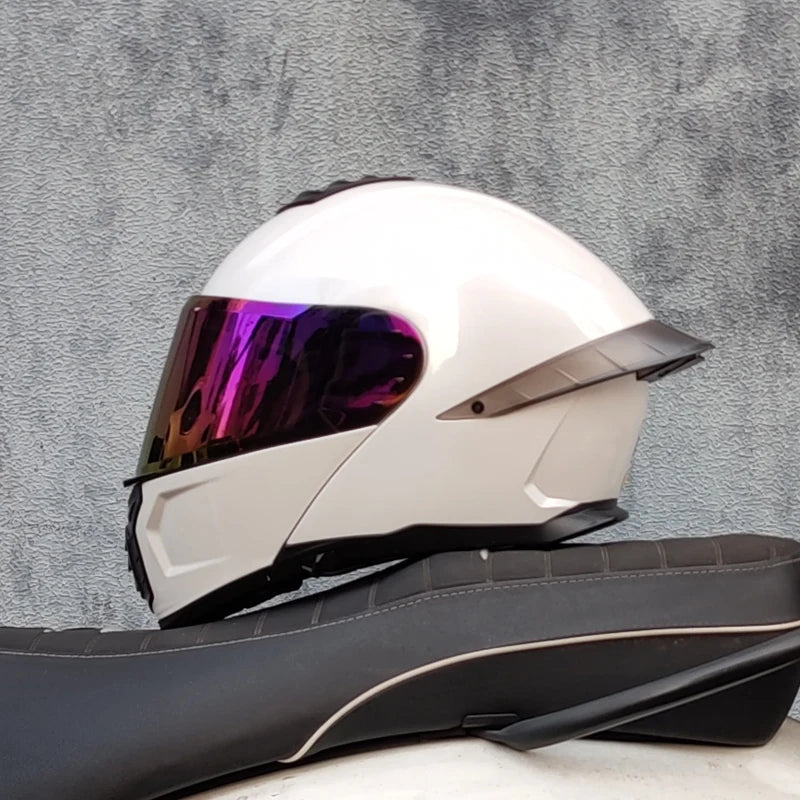 Motorcycle Helmet Dual Visor Modular Flip up Full Face Helmet for Adult Men and Women DOT Approved 18 China
