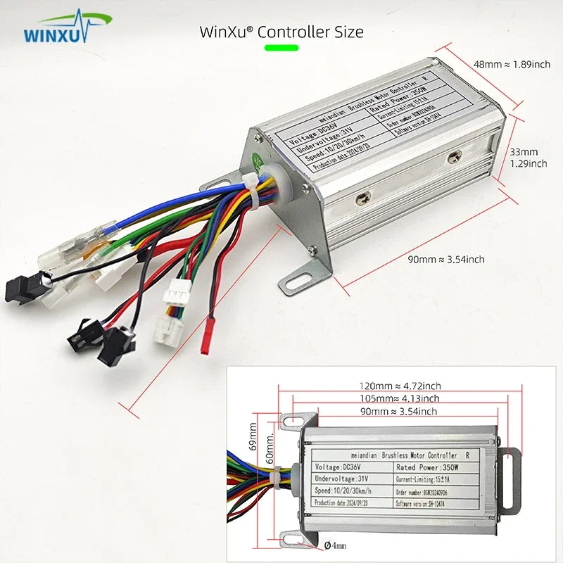 36V 350W Electric Scooter Brushless Motor Universal Controller LED Dashboard Display Accelerator Set for Xiaomi M365 Repair