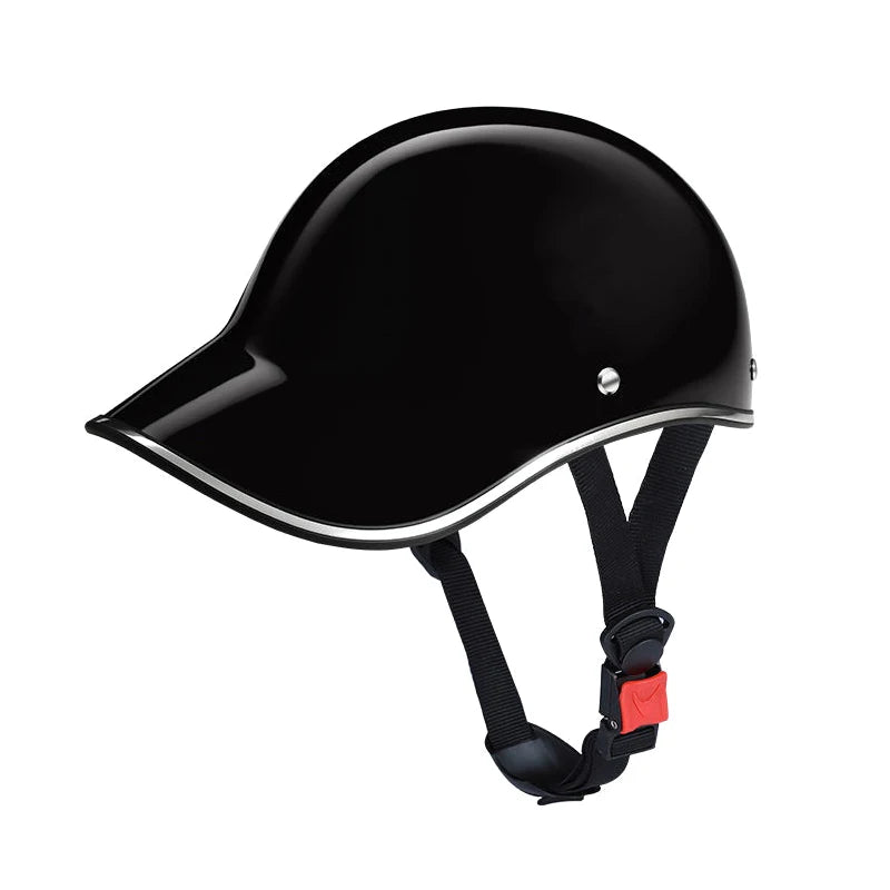 Motorcycle Half Helmet Baseball Cap Universal Men Women Helmet Adult Electric Bicycle Helmets Black China