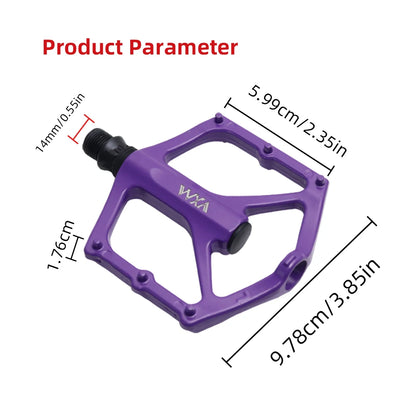 VXM Bicycle Ultralight Seal Bearings Pedals Cycling Aluminum Alloy Road MTB Bike Pedals Flat Platform Cycling Parts Accessories