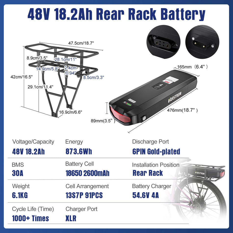 48V18.2AH Rear Rack