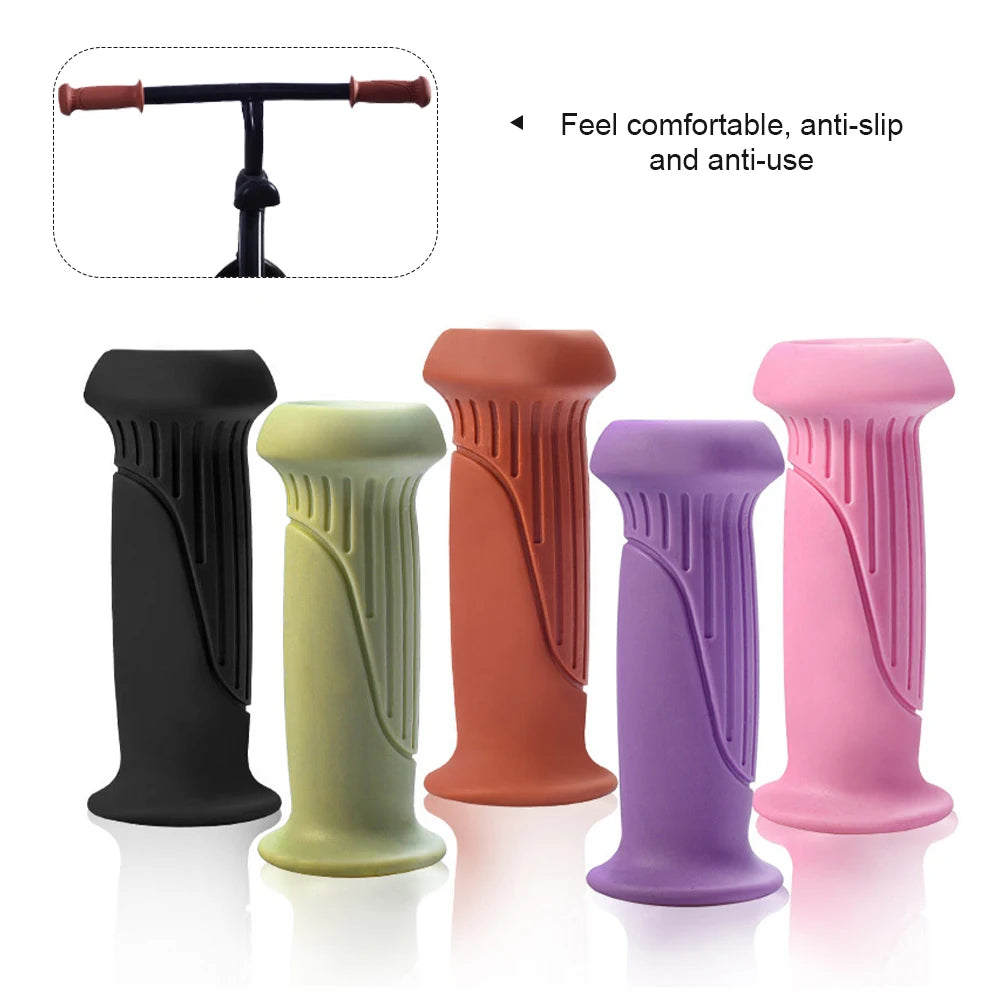 2Pcs Rubber Grip Handle Bike Handlebar Grips Cover - Anti-skid Bicycle Grips for Kids