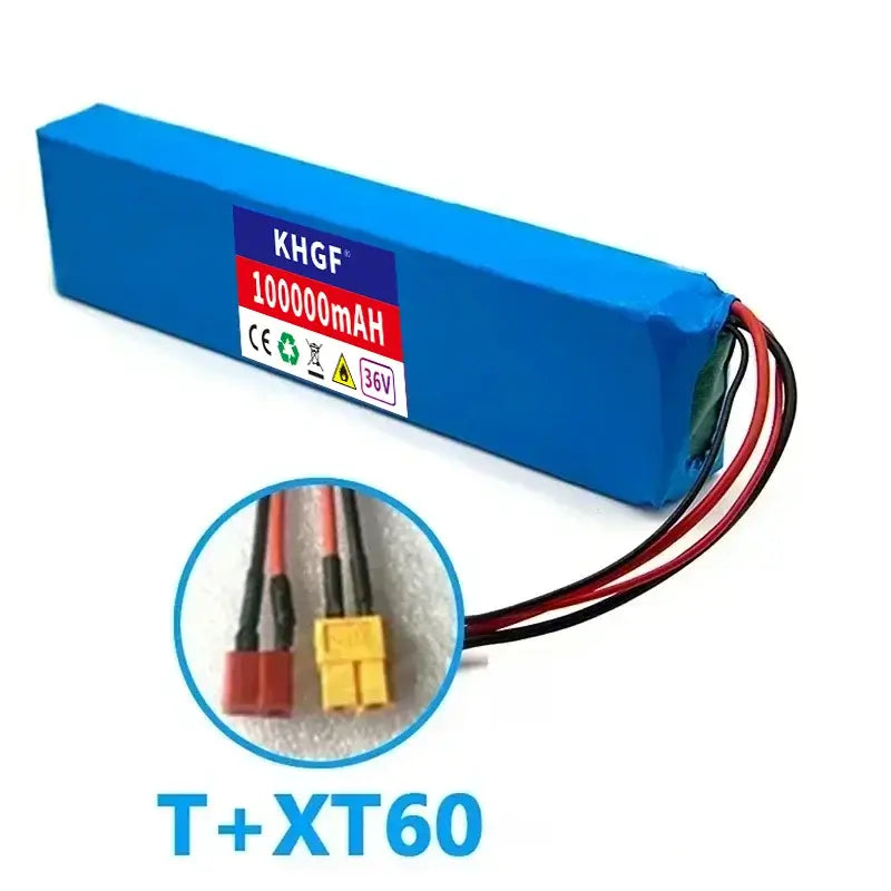 36V 10Ah Lithium Ion Battery Pack (10S3P) for E-Bike & Scooter – 18650 Rechargeable Cells with BMS + Charger