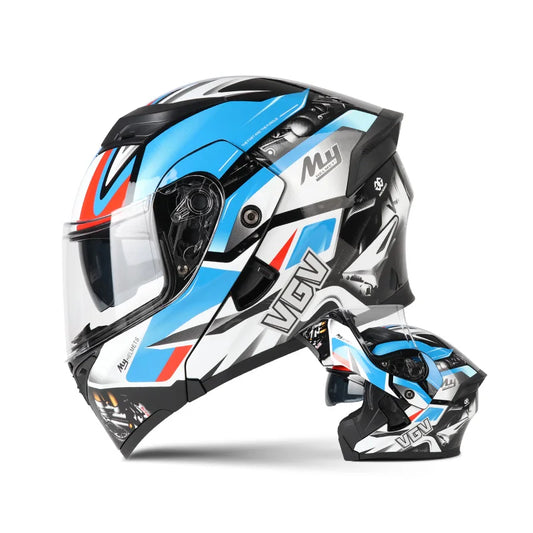 Motorcycle Full Face Helmet Men Women Fashion Dual Lens Helmets Motocross Racing 9 China