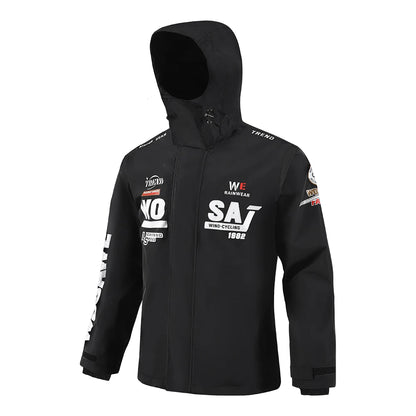 WOSAWE Motorcycle Raincoat 100% Waterproof Reflective Moto Rain Jacket Motocross Rain Coat for Men Women Cycling Motocross Gear