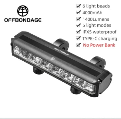 Front LED Light For Xiaomi Ninebot Electric Scooter 2000mAh 4000mAh Waterproof Flashlight USB Charging Bicycle Cycling Lamp