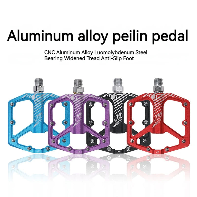 ENLEE MTB Bicycle Pedal Aluminum Alloy Wide Flat XC DH Bicycle Pedal Ultra Light Bicycle Pedal BMX Parts