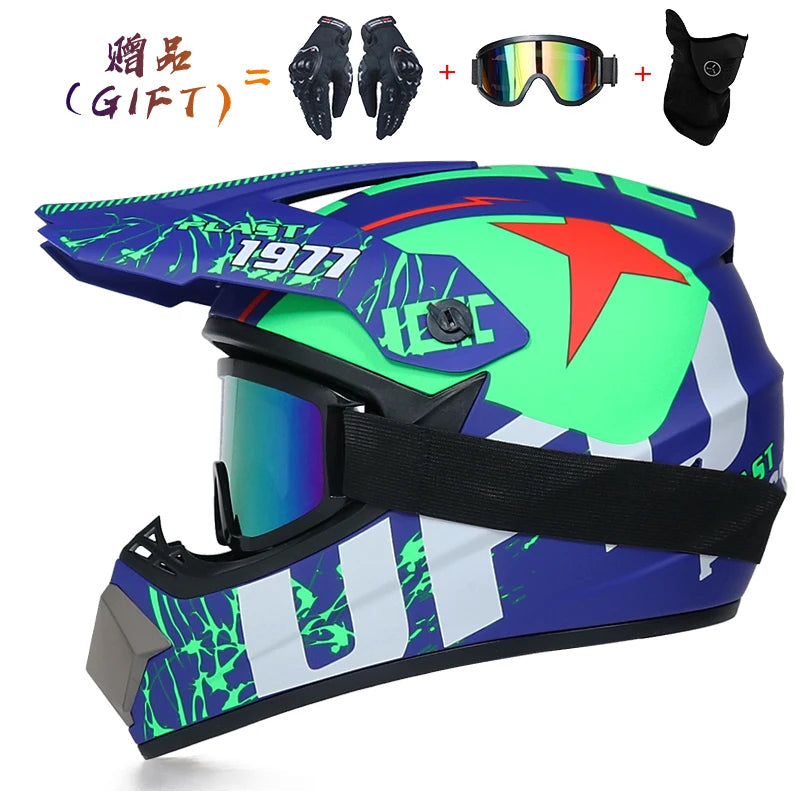 3 pieces gift motorcycle helmet children off-road helmet bike downhill AM DH cross helmet capacete motocross casco