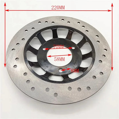 Electric Bike Moto Front Rear Brake Disc For 150CC GY6 QJ Keeway Scooter Honda Yamaha JOG BWS 125 Motorcycle ATV Moped Go Kart 220-70-58-2