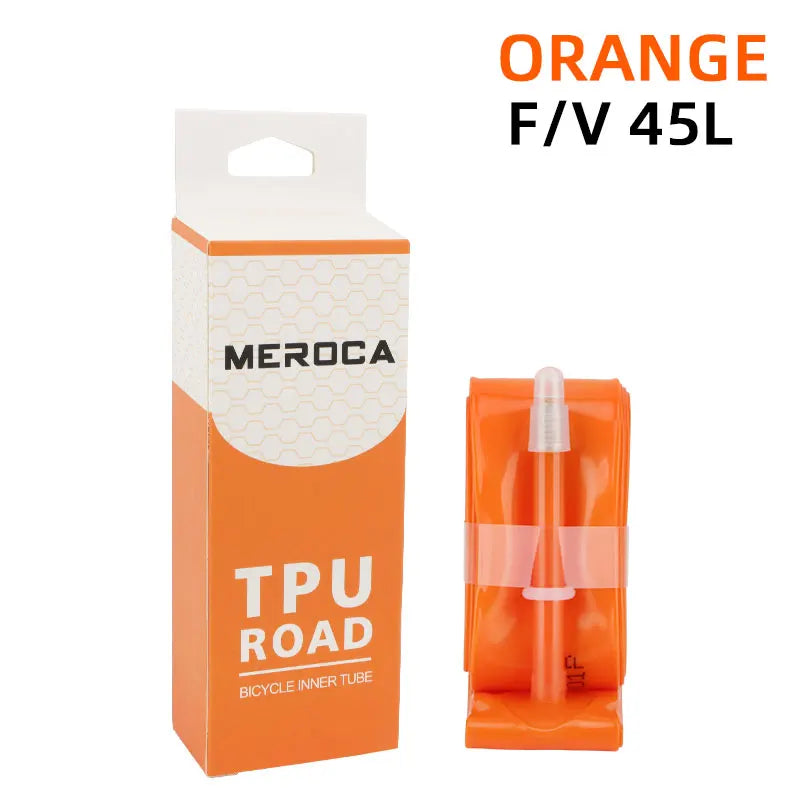 MEROCA Road Bike TPU Inner Tube 700x23-32C FV 45L/65L/80L Ultra-light Road Bicycle Inner Tube Presta Valve 700c Orange FV 45L 23-35C China