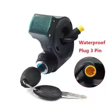 Kugoo M4 Electric Scooter Voltage Display & Ignition Key Switch – Replaceable SM/WP Plug