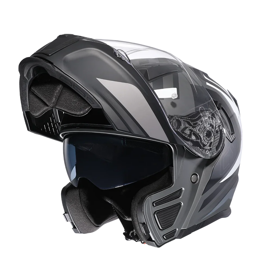 Motorcycle Helmet Double Lens Racing Helmets Modular Men Women Full Face Modular Helmet shuguanghuibai